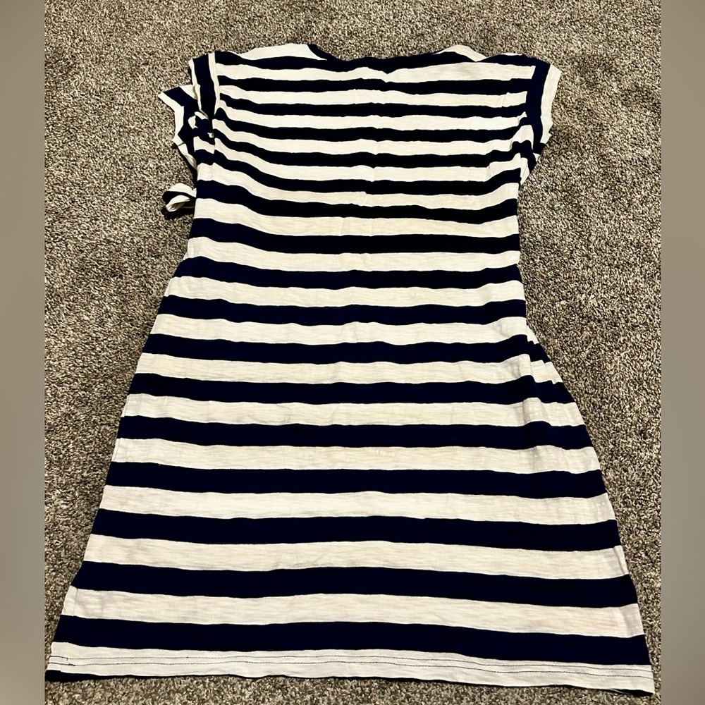 JCrew Factory Striped T-shirt Dress - Picture 2 of 6